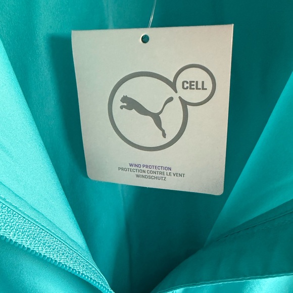 Puma Aqua Blue Windbreaker Jacket - Picture 10 of 16